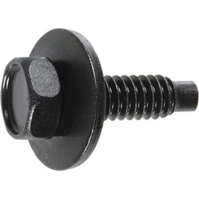 AVCAP10823 image(0) - AUVECO AP10823 Hex Head Sems Dog Point Body Bolt, 1/4 in - 20 TPI Screw x 7/8 in L, Black Phosphate