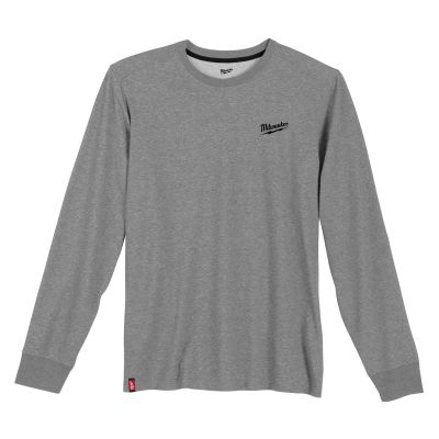 MLW604G-M image(1) - Milwaukee Tool HYBRID WORK TEE- LS GRAY M