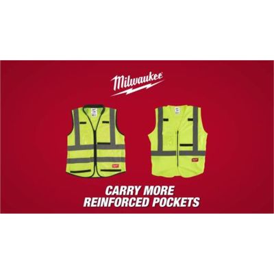 MLW48-73-5054 image(2) - Milwaukee Tool Class 2 High Visibility Orange Performance Safety Vest - 4XL/5XL