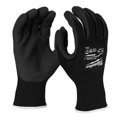 MLW48-73-8901 image(0) - Milwaukee Tool Cut Level 1 Nitrile Dipped Gloves - Medium