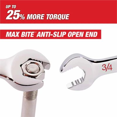 MLW45-96-9428 image(2) - Milwaukee Tool 7/8" SAE Combination Wrench, 12-Point, Steel, Chrome, Ergonomic, I-Beam Handle