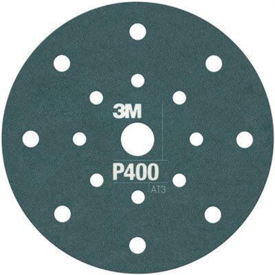 MMM34800 image(0) - 3M 34800 270J Series Flexible Dust Free Abrasive Disc, 6 in Dia, P400 Grit, Hook and Loop, Green