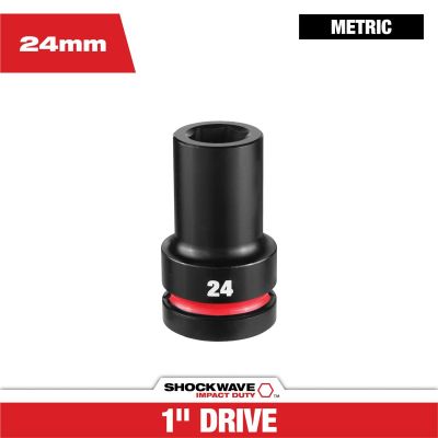 MLW49-66-6619 image(0) - Milwaukee Tool SHOCKWAVE&trade; Impact Duty 1" Drive 24MM Deep 6 Point Socket