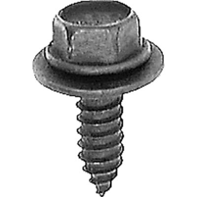AVCAP12351 image(0) - AUVECO AP12351 Hex Washer Head Sems A/AB Point Tapping Screw, M6.3 x 1.81 mm Screw x 20 mm L, Black Polyseal