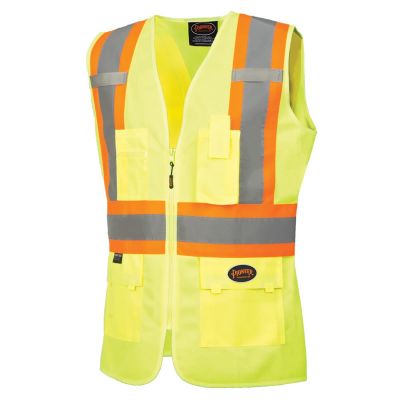 SRWV1021860U-XL image(0) - Pioneer Women's Custom Fit Hi-Vis Mesh Back Safety Vest  - Color:  Hi-Vis Yellow/Green  - Size: XL