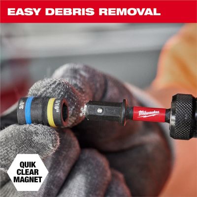 MLW49-66-4565 image(1) - Milwaukee Tool SHOCKWAVE Impact Duty QUIK-CLEAR 2-in-1 Magnetic Nut Driver Set 2PC