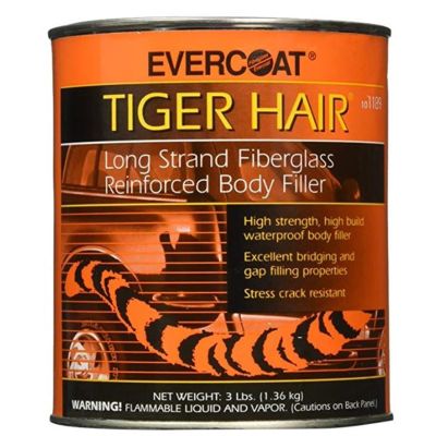 FIB1189 image(0) - Fibre glass Evercoat TIGER HAIR 101189 Long Strand Fiber Reinforced Filler, 1 qt Can, Paste, Long Strand