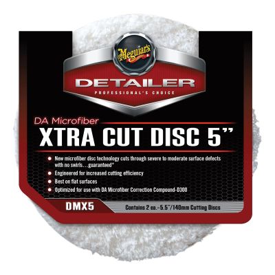 MEGDMX5 image(0) - Meguiars Detail Products DMX5 Dual Action Xtra Cut Disc, 5 in Dia, Microfiber Pad
