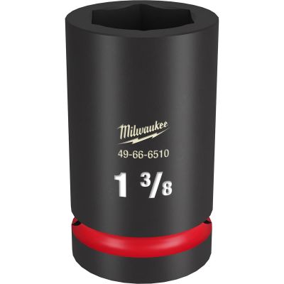 MLW49-66-6510 image(0) - Milwaukee Tool SHOCKWAVE Impact Duty  1"Drive 1-3/8" Deep 6 Point Socket