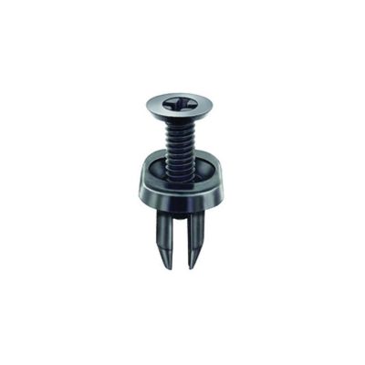 AVC20923 image(0) - AUVECO 20923 Push/Screw-Type with Closed End Cowl Vent Retainer, 11/16 in Dia Head x 7/8 in L Stem, Nylon, Black