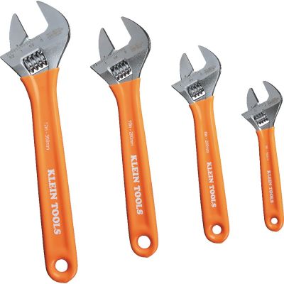 KLED5074 image(0) - Klein Tools Extra-Capacity Adjustable Wrenches, 4-Piece