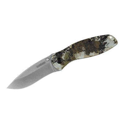 KER1670KC image(0) - Kershaw Blur Assisted Open Inset Liner Lock Recurve Blade EDC Folding Pocket Knife  - Kings Camo