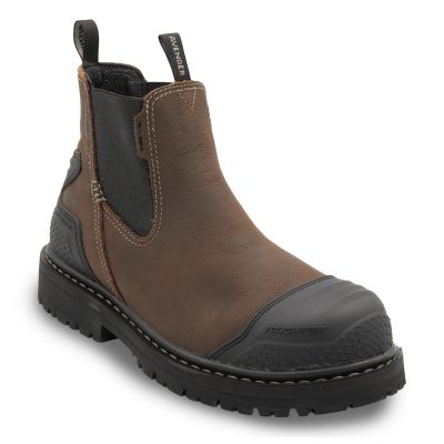 FSIA7385-10-5D image(0) - Avenger Work Boots Hammer MAX Chelsea - Men's - CN|EH|PR|WP|HR|SR|SF|B&W - Brown - Size: 10.5 - D - (Regular)