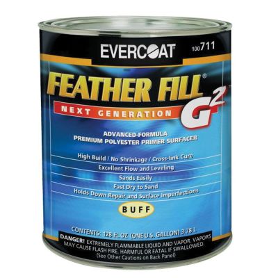 FIB711 image(0) - Fibre glass Evercoat FEATHER FILL G 2 100711 High-Build Polyester Primer Surfacer, 1 gal Round Can, Buff
