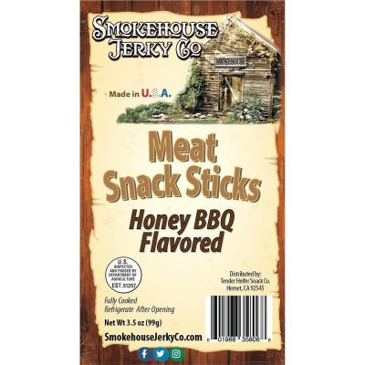 THS358068 image(0) - Tender Heifer Snack Co. Honey BBQ Flavored Meat Snack Sticks - 3.5 Ounce