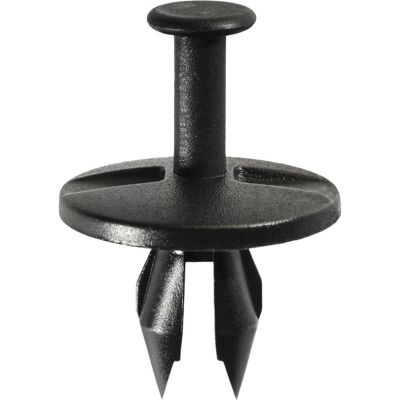 AVCAP14010 image(0) - AUVECO AP14010 Push-Type with Open End Type 5 Fascia Retainer, 1 in Dia Head x 23/32 in L Stem, Nylon, Black