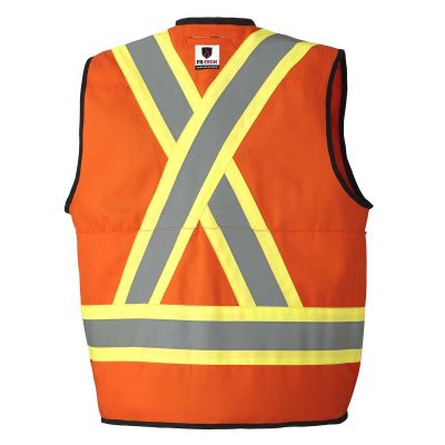 SRWV2540750U-5XL image(1) - Pioneer FR Tech ARC Rated Surveyor Safety Vest - Color: Hi-Vis Orange - ANSI/ISEA 107-2020 Class 1 Type O - Size: 5XL