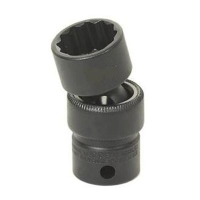 GRE1112U image(0) - Grey Pneumatic 3/8" Drive x 3/8" Standard Universal- 12 Point Socket - Black
