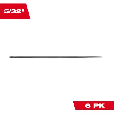 MLW49-16-2883 image(0) - Milwaukee Tool 5/32 Inch Round File for Saw Chain - 6 Pack