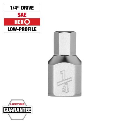 MLW45-34-1125 image(0) - Milwaukee Tool 1/4 Inch Drive 1/4 Inch Low-Profile Hex Bit Socket