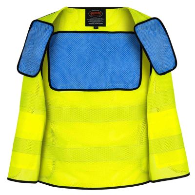 SRWV1026160U-S image(0) - Pioneer Safety Vest with Cooling Panels - ANSI 107-2020 Class 3 Type P & R  - Color:  Hi-Vis Yellow  - Size: Small