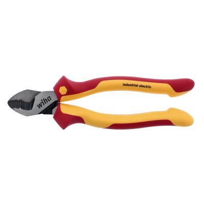 WIH32927 image(0) - Wiha Tools Insul. Industrial Serrated Edge Cable Cutters 8" OAL. Industrial brushed finish. Two component ergo cushion grips.