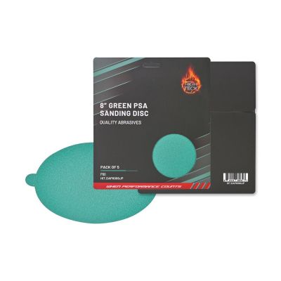 HITDAP8080JP image(0) - High Teck Products (5 pcs pack) 8" GREEN PSA Sanding Disc 80 Grit