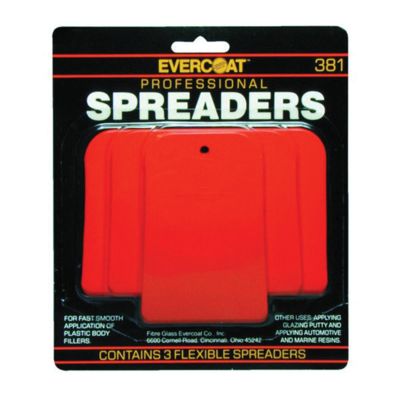 FIB381 image(0) - Fibre glass Evercoat 100381 Spreader Kit, 2-1/2 in, 4 in, 5 in, Plastic, Red