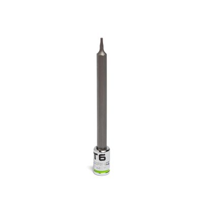 GETSTA6L image(0) - Grip Edge Tools 1/4" Dr RPT Long Star Bit Socket T6