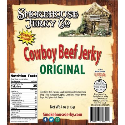 THS960112 image(0) - Tender Heifer Snack Co. Original Cowboy Cut Beef Jerky - 4 Ounce