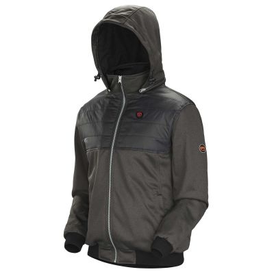 SRWV3210440U-2XL image(0) - Pioneer Heated Fleece Hoodie  - Color:  Charcoal  - Size: 2XL
