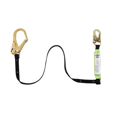 SRWV8104320 image(0) - PeakWorks Shock Absorbing Lanyards - Tear Pack 1" Webbing - Single Leg - Weight Capacity 130-310 Lbs - 6' (1.8 m) Adjustable