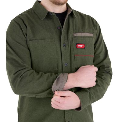 MLWM552E-S image(0) - Milwaukee Tool GRIDIRON FLANNEL - SOLID GREEN SMALL