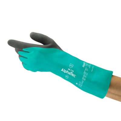 ASL58735100 image(0) - Ansell AlphaTec 58735 SIZE 10 Cut Protective Chemical-Resistant Gloves (Sold by Case)