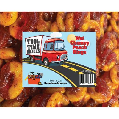 THS356972 image(0) - Tender Heifer Snack Co. Wet Chamoy Peach Rings Mexican Candy - 8 Ounce