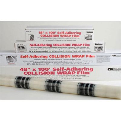 RBL433 image(0) - RBL Products 433 Continuous Roll Self-Adhering Collision Wrap Film, 48 in W x 100 ft L, 3 mil THK, Plastic