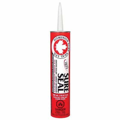 DOMCSC image(0) - Dominion Sure Seal 9001 All-Purpose Sure Seal Adhesive Sealant, 300 mL Cartridge, Clear, Liquid, 24 hr Curing