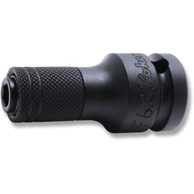 KKN14142-F6-3 image(0) - Ko-ken USA 14142-F6.3 1/2 Sq. Dr. Bit Holder 1/4 Hex Length 55mm Locking Quick Release