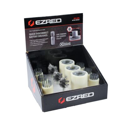 EZRPP12PK image(1) - E-Z Red Quick Disconnect Battery Brush Kit Display