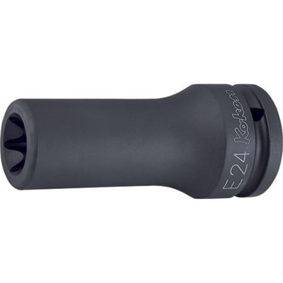 KKN16325-E22 image(0) - Ko-ken USA 16325-E22 3/4 Sq. Dr. Impact Deep TORX E22 Socket - Length 100mm