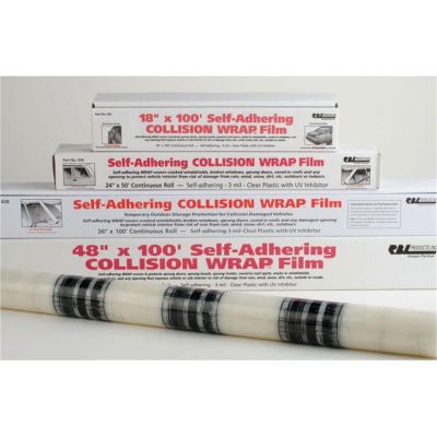RBL434 image(0) - RBL Products 434 Continuous Roll Self-Adhering Collision Wrap Film, 24 in W x 50 ft L, 3 mil THK, Plastic