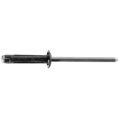AVCAP18461 image(0) - AUVECO AP18461 Split-Type Rivet, 5/32 in Dia x 3/64 to 1/4 in Grip Range, Aluminum Rivet/Mandrel, Black