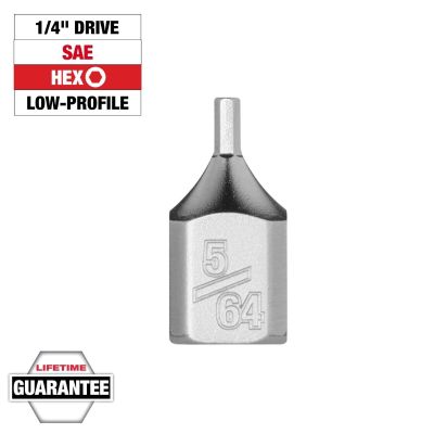 MLW45-34-1117 image(0) - Milwaukee Tool 1/4 Inch Drive 5/64 Inch Low-Profile Hex Bit Socket