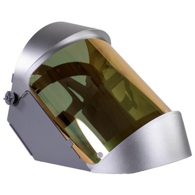 OBR2125AFR500 image(0) - OBERON Face Shield with Ratcheting Headgear - Heat Reflective - Window: Clear Gold Anti-Fog - With Lower Crown and Shield Extender