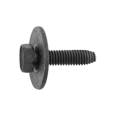 AVC12323 image(0) - AUVECO 12323 Hex Head Sems CA Point Body Bolt, M6 x 1 mm Screw x 25 mm L, Black Polyseal