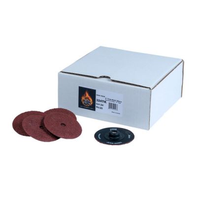 HIT324TK image(0) - High Teck Products Trim-Kut 324TK R-Style Disc, 3 in Dia, 24 Grit, Aluminum Oxide, Polymer Backing