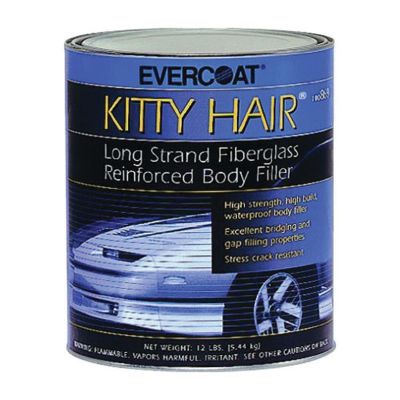 FIB869 image(0) - Fibre glass Evercoat KITTY HAIR 100869 Long Strand Fiberglass Reinforced Body Filler, 1 gal Can, Paste, Long Strand
