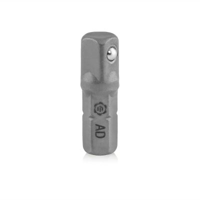 GETSADP image(0) - Grip Edge Tools 1/4" Hex Dr Male Bit to 1/4" Dr Square Male Bit Adapter - 1"