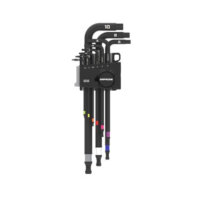 GETLKHM9LS image(0) - GripEdge Tools  GripEdge 9-PC Long Metric Hex Key Set