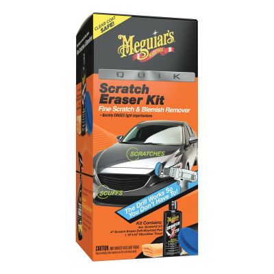 MEGG190200 image(0) - Meguiars G190200 Quik Scratch Eraser Kit, 4 oz Bottle, Creamy White, Liquid